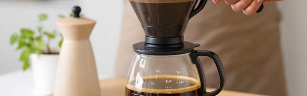 приготовление кофе в капельной кофеварке